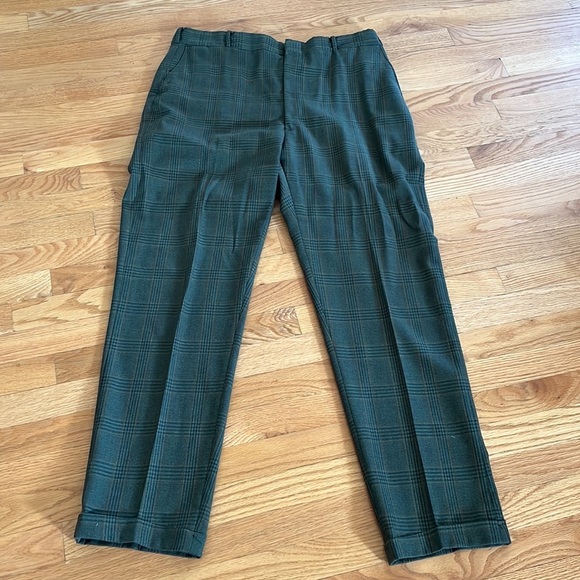 Vintage 60s BRENT Plaid Cuffed Trousers/Pants - Picture 5 of 8